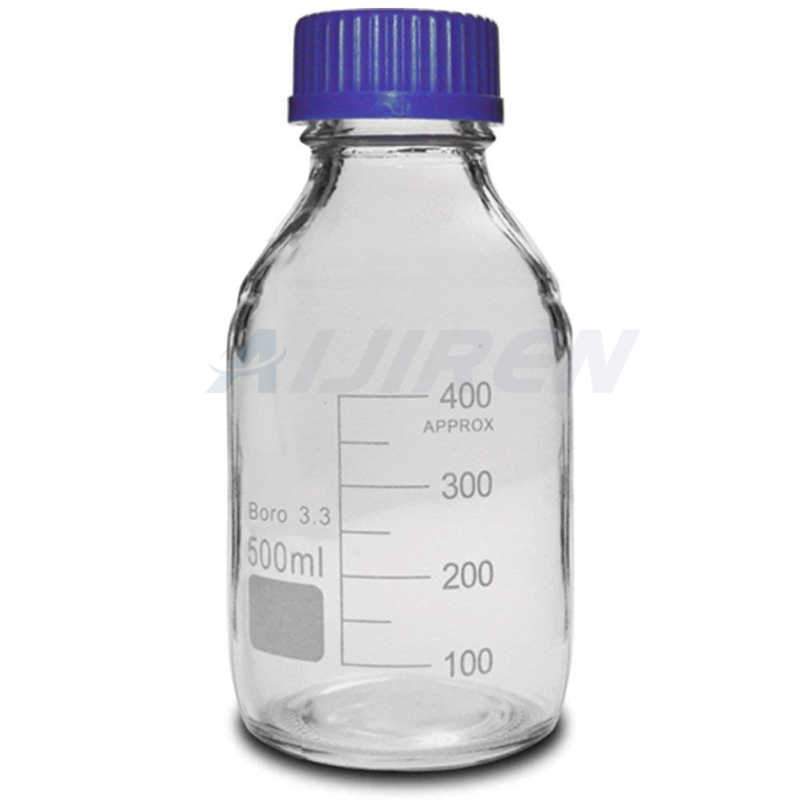 graduated experimental sample clear reagent bottle